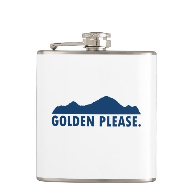 Golden Colorado Please Hip Flask (Front)