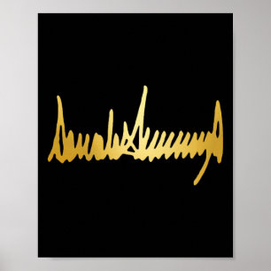 Golden Colour Signature 48th President 4thof July  Poster