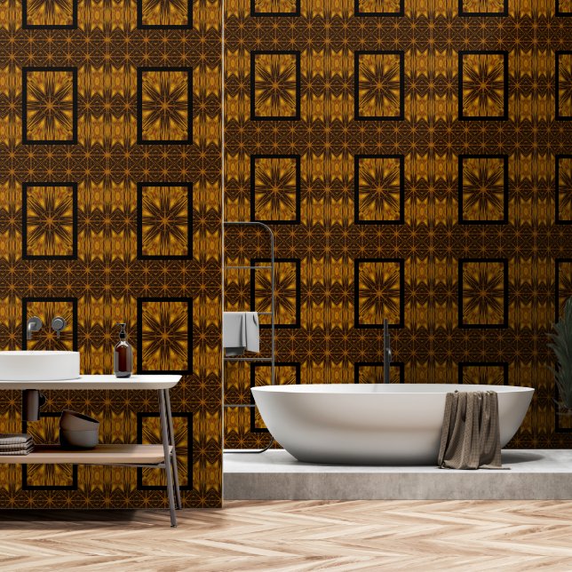 Golden Compass Wildflower Wallpaper (Bathroom)