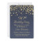 Golden confetti 90th Birthday Party Invitation