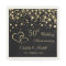 Golden confetti, hearts 50th Wedding Anniversary