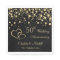 Golden confetti, hearts 50th Wedding Anniversary