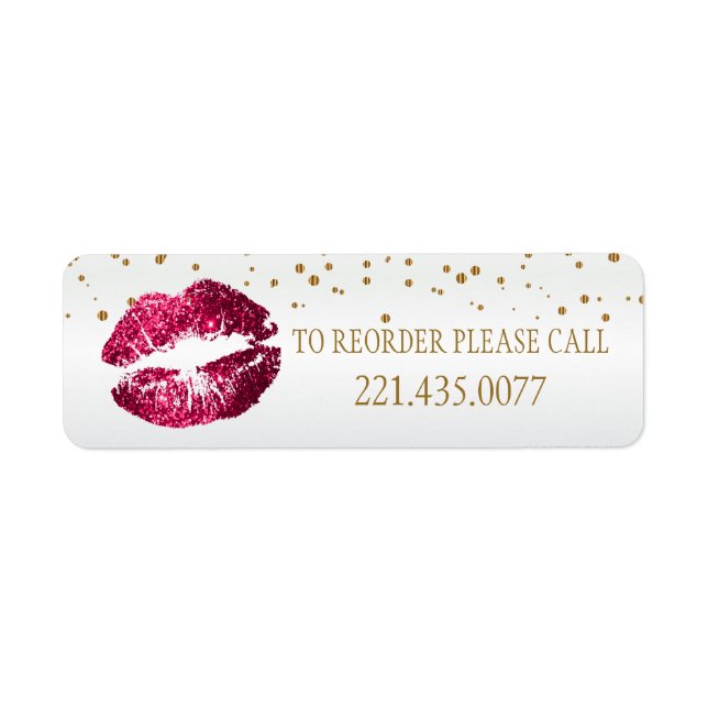 Golden Confetti & Pink Lips 2 - Reorder (Front)