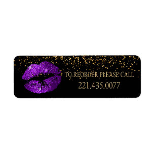 Golden Confetti & Purple Lips 2 - Reorder