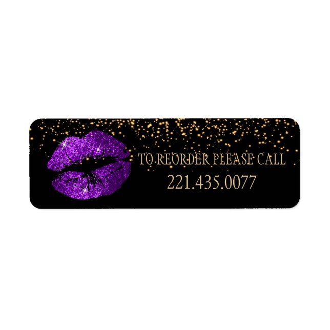 Golden Confetti & Purple Lips 2 - Reorder (Front)