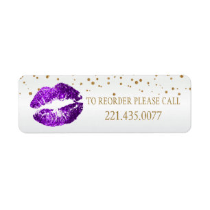 Golden Confetti & Purple Lips 2 - Reorder