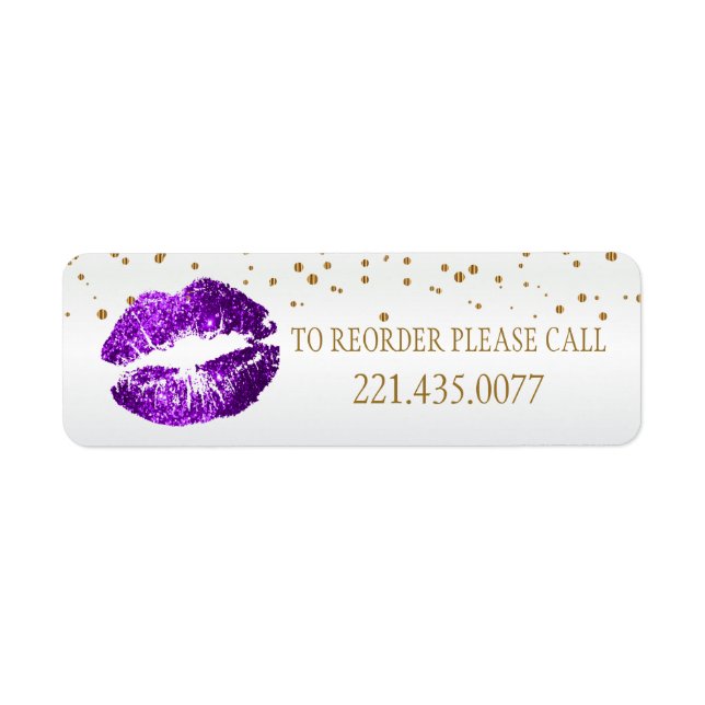 Golden Confetti & Purple Lips 2 - Reorder (Front)