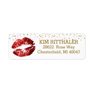 Golden Confetti & Red Lips- Address
