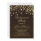 Golden confetti Retirement Party Invitation