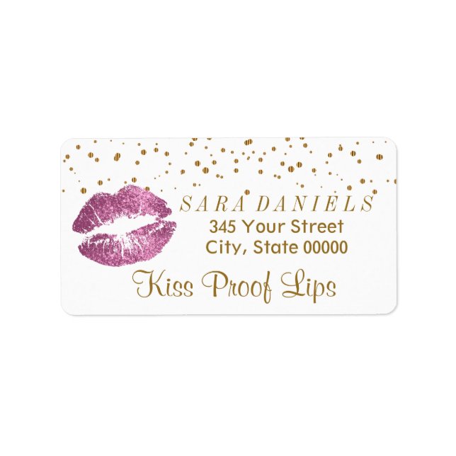 Golden Confetti & So Pink Lips Label (Front)