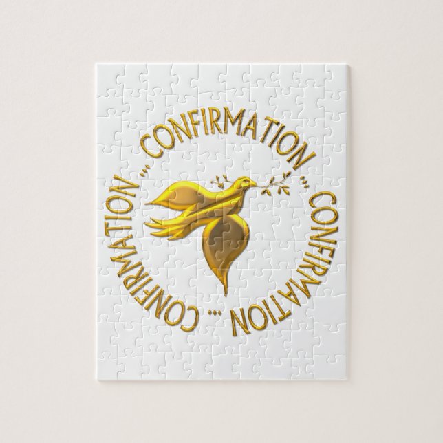 Golden Confirmation and Holy Spirit Jigsaw Puzzle (Vertical)