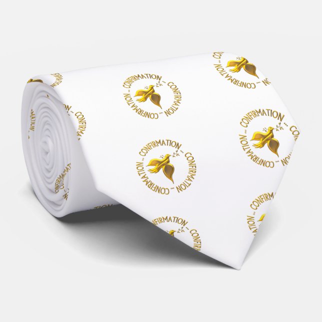 Golden Confirmation and Holy Spirit Tie (Rolled)