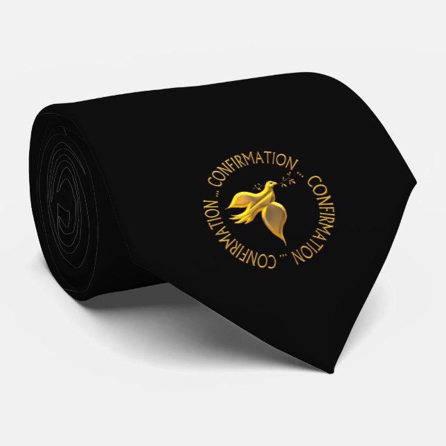 Golden Confirmation and Holy Spirit Tie (Rolled)