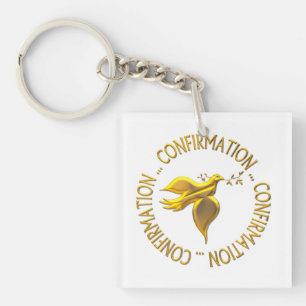 GOLDEN CONFIRMATION & HOLY SPIRIT KEYCHAIN