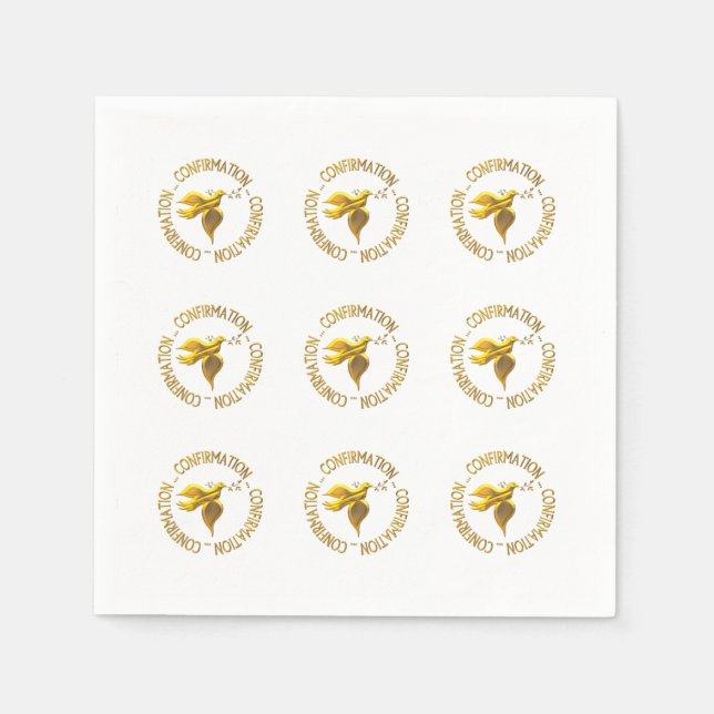 GOLDEN CONFIRMATION & HOLY SPIRIT NAPKIN (Front)