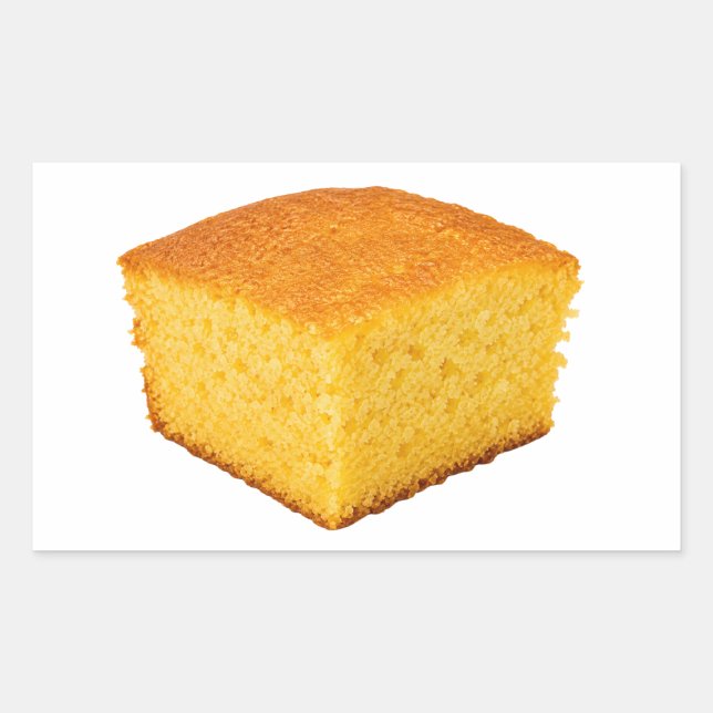 Golden Cornbread Slice With Crumb Sticker (Front)