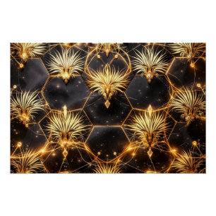 Golden Cosmic Geometry Poster