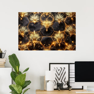 Golden Cosmic Geometry Poster