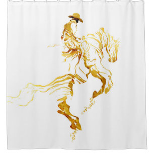 Golden Cowboy on Rearing Horse