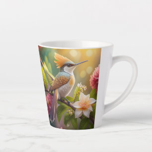 Golden Crested Honeyeater Fantasy Bird Latte Mug