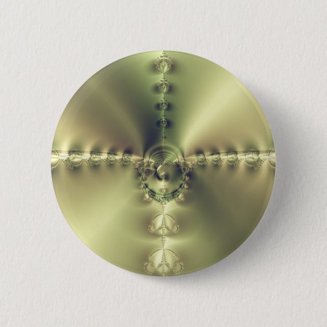Golden Cross 2 Inch Round Button (Front)