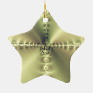 Golden Cross Ceramic Ornament