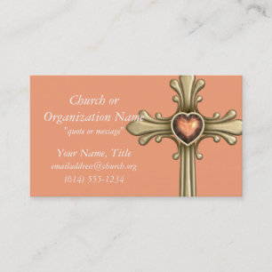 Golden Cross Jeweled D1 Business Cards
