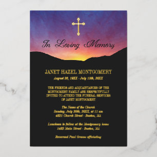 Golden Cross & Sunrise - Funeral Service