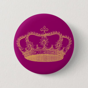 Golden Crown 2 Inch Round Button