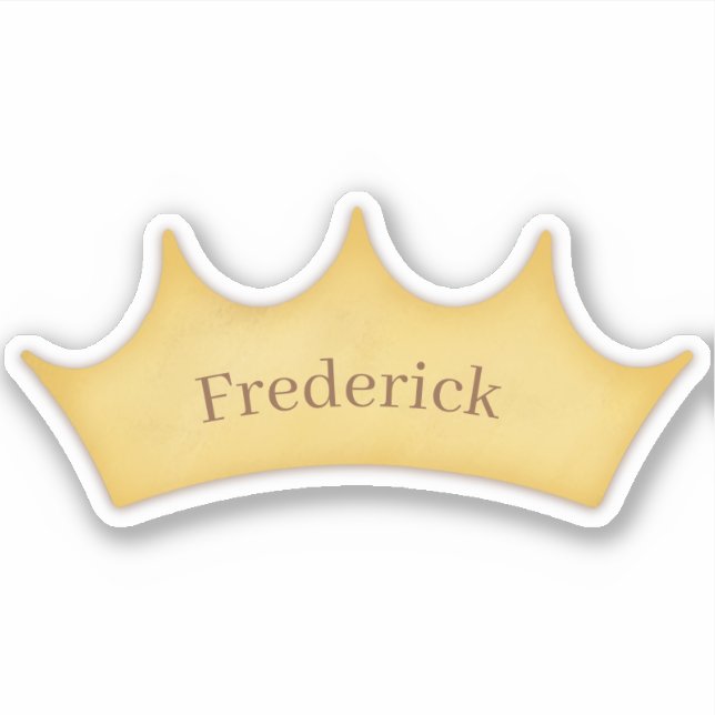 Golden Crown Baby & Kids Personalized Nameplate (Front)