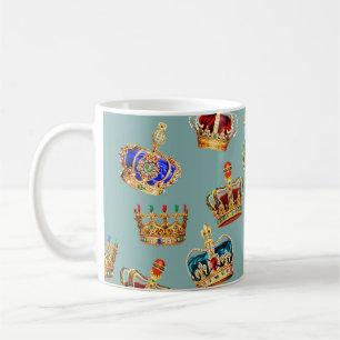Golden Crown Baroque Fashion Texture Coffee Mug