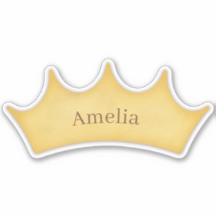 Golden Crown Fairytale Kids & Pets Custom Name
