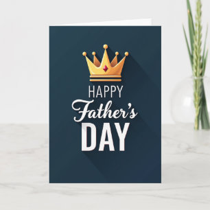 Golden Crown Fathers Day Card