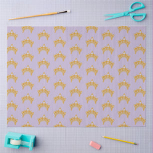Golden Crown Girl Princess Birthday Party Hat Tissue Paper