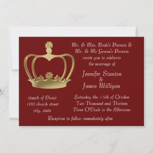 Golden crown invitation