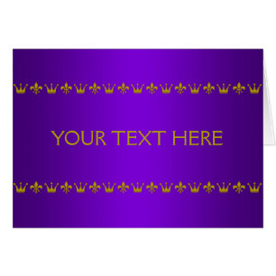 Golden Crown & Lily Border + votre texte & backgr.