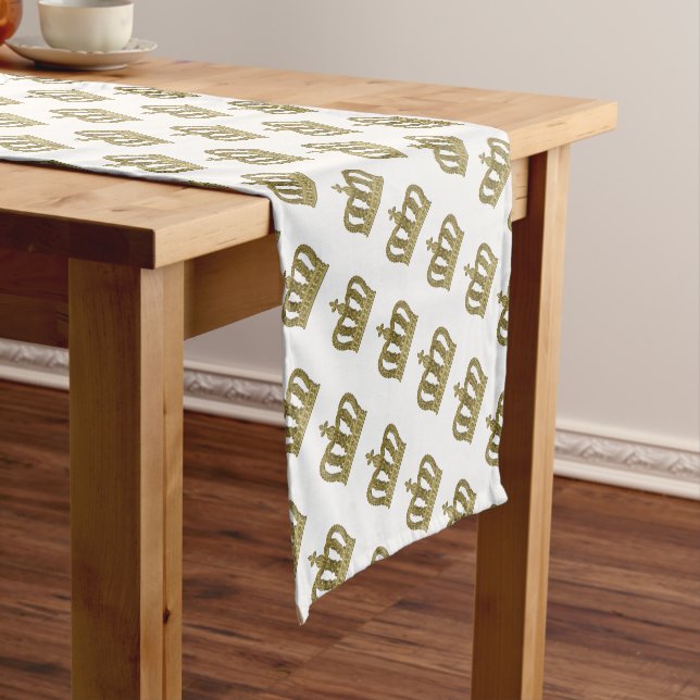 Golden Crown - luxury royal 2 Short Table Runner (In Situ)