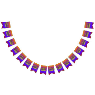 Golden Crown - luxury royal 4 Bunting Flags