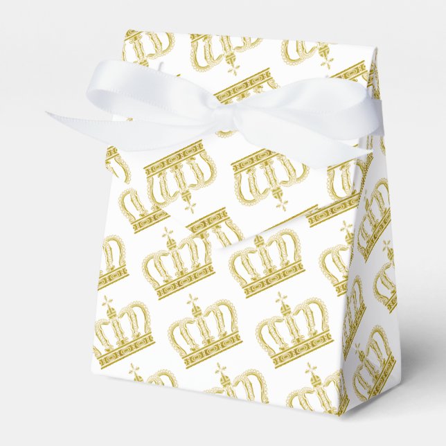 Golden Crown - luxury royal Favor Box (Front Side)
