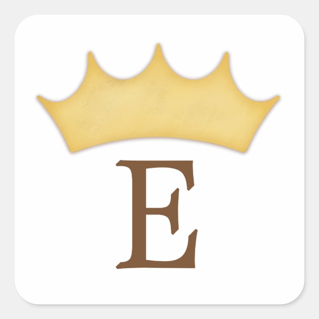Golden Crown Monogram Kids Personalized Royal Seal (Front)
