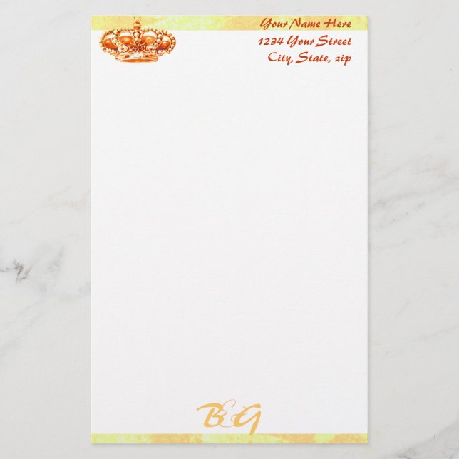 Golden Crown WEDDING stationery (Front)