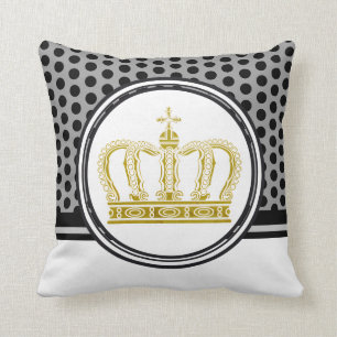 Golden Crown + your ideas Throw Pillow