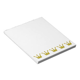 Golden Crowns Border + your ideas Notepad