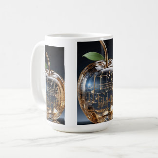 Golden Crystal Apple Mug - Musical Apple Coffee Mu
