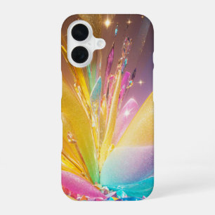 Golden Crystal Burst Phone Case
