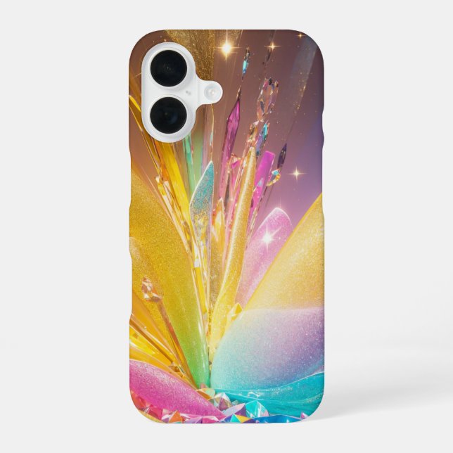 Golden Crystal Burst Phone Case (Back)