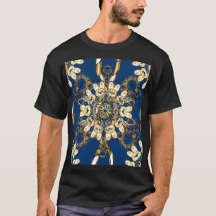 Golden Curls, Oriental Vintage Pattern. T-Shirt