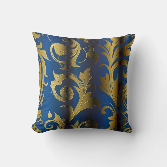 Golden Curtains 1 Throw Pillow (Front)