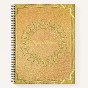 Golden Customizable Baroque Notebook