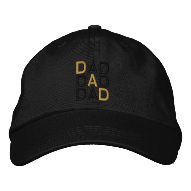 Golden Dad Embroidered Hat (Front)